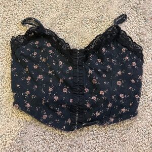 Garage Black Floral Lace Shirt